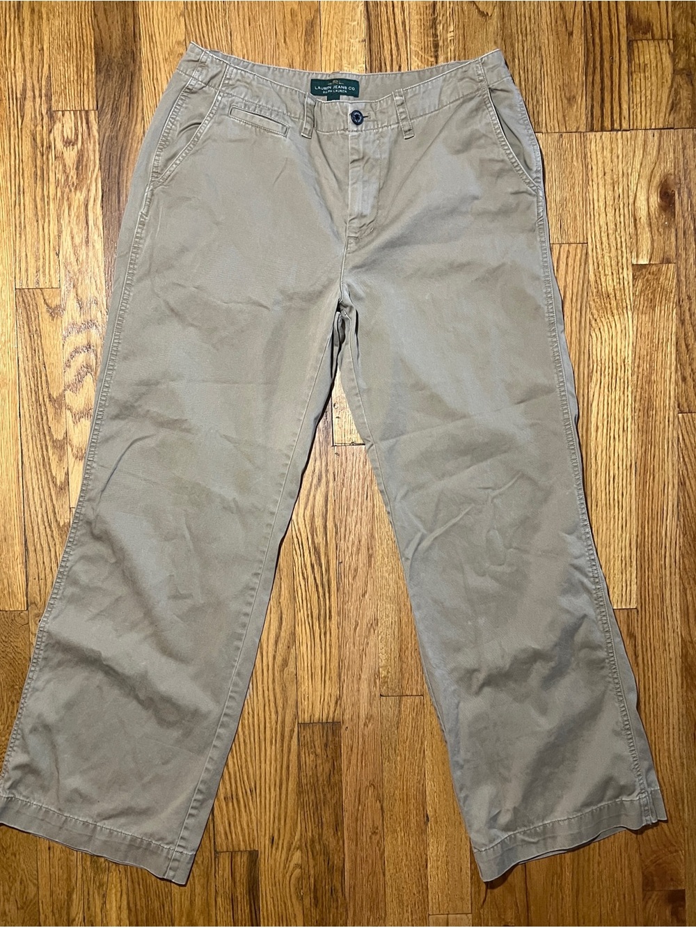 Y2K LRL VTG Lauren Jeans Co Ralph Lauren Khaki Chino Straight Pants Size 12